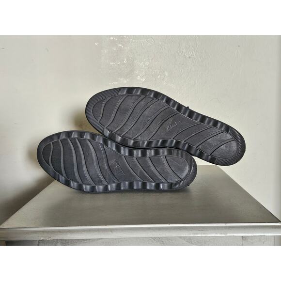 Clarks Collection, Sharon Ease, Black Suede, Leather, Ankle Booties, Size 8 - Picture 6 of 11